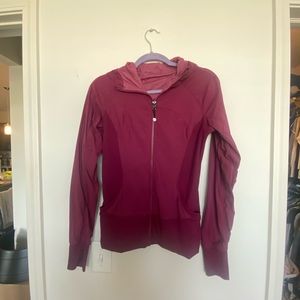 Lululemon- Reversible Zip-up, Maroon/Magenta (size: 6)